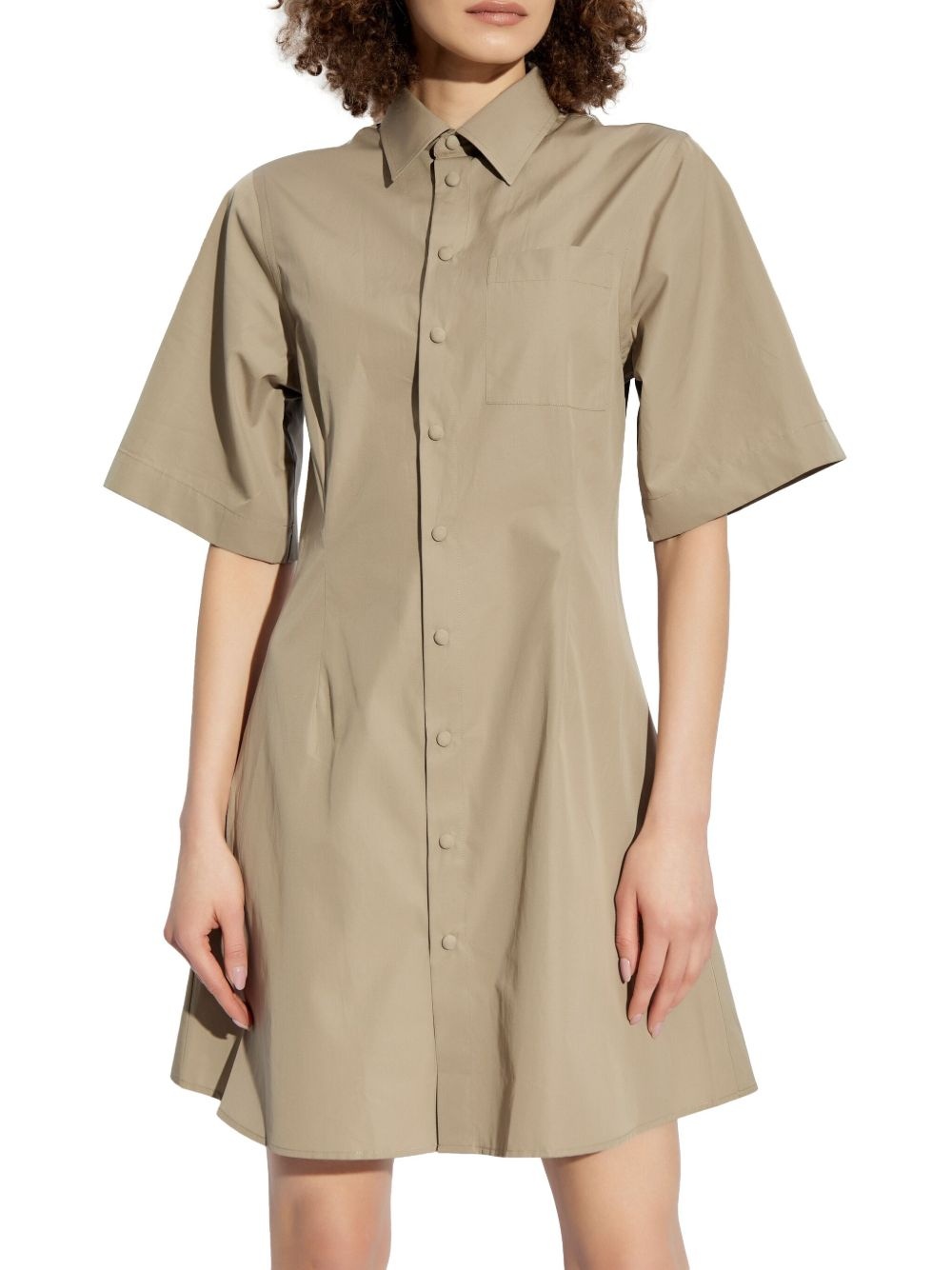 cotton shirt dress - 3