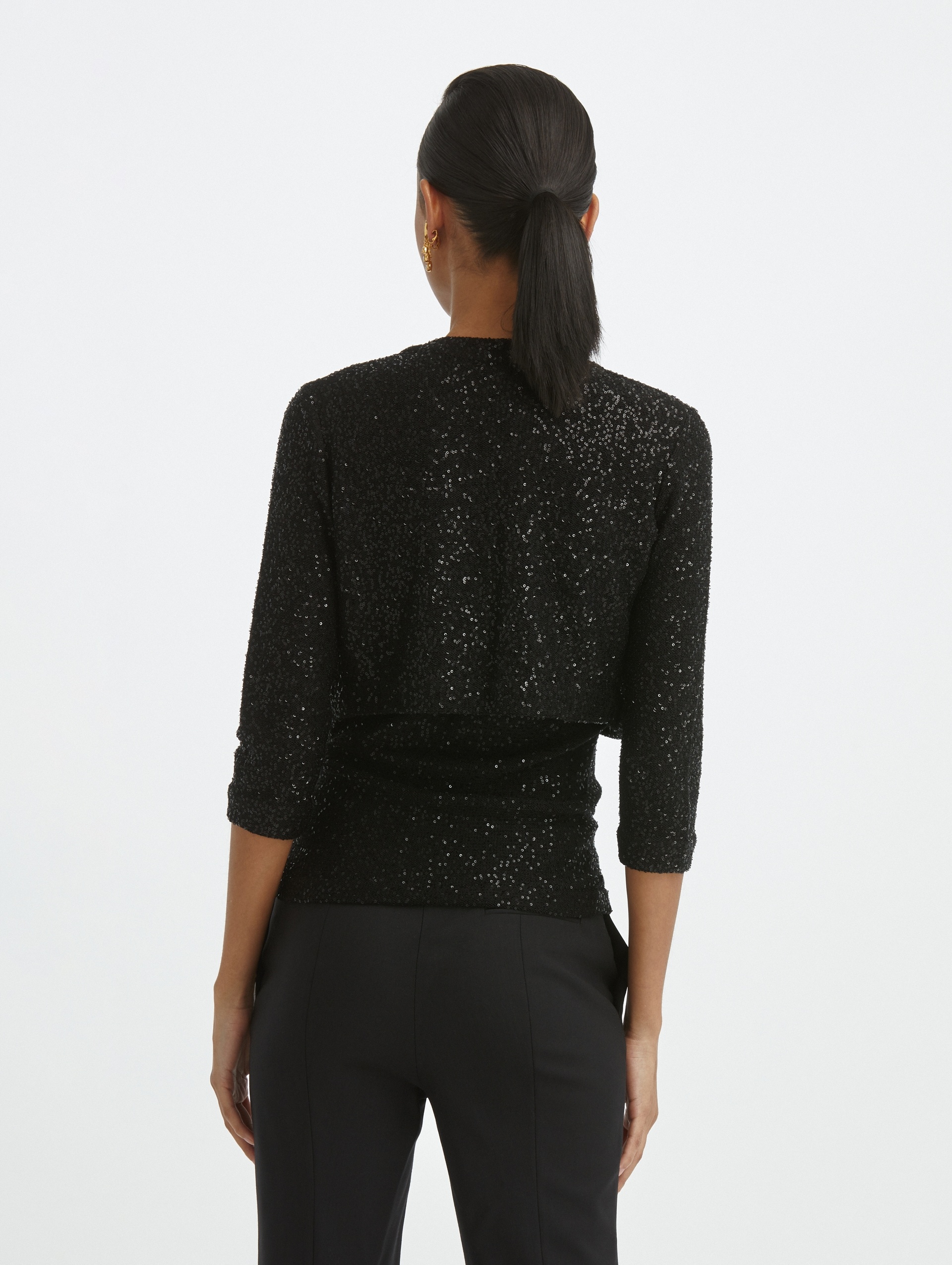 SEQUIN SILK-BLEND BOLERO - 3