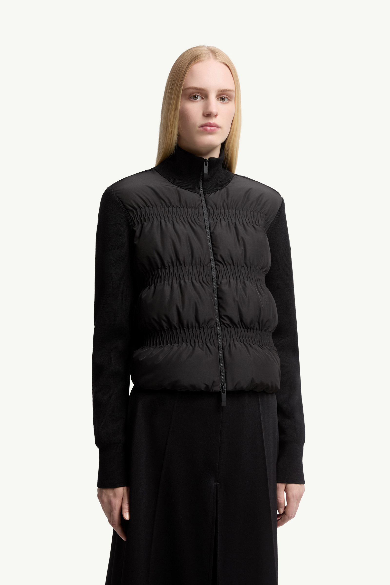 Padded Wool Zip-Up Cardigan - 3
