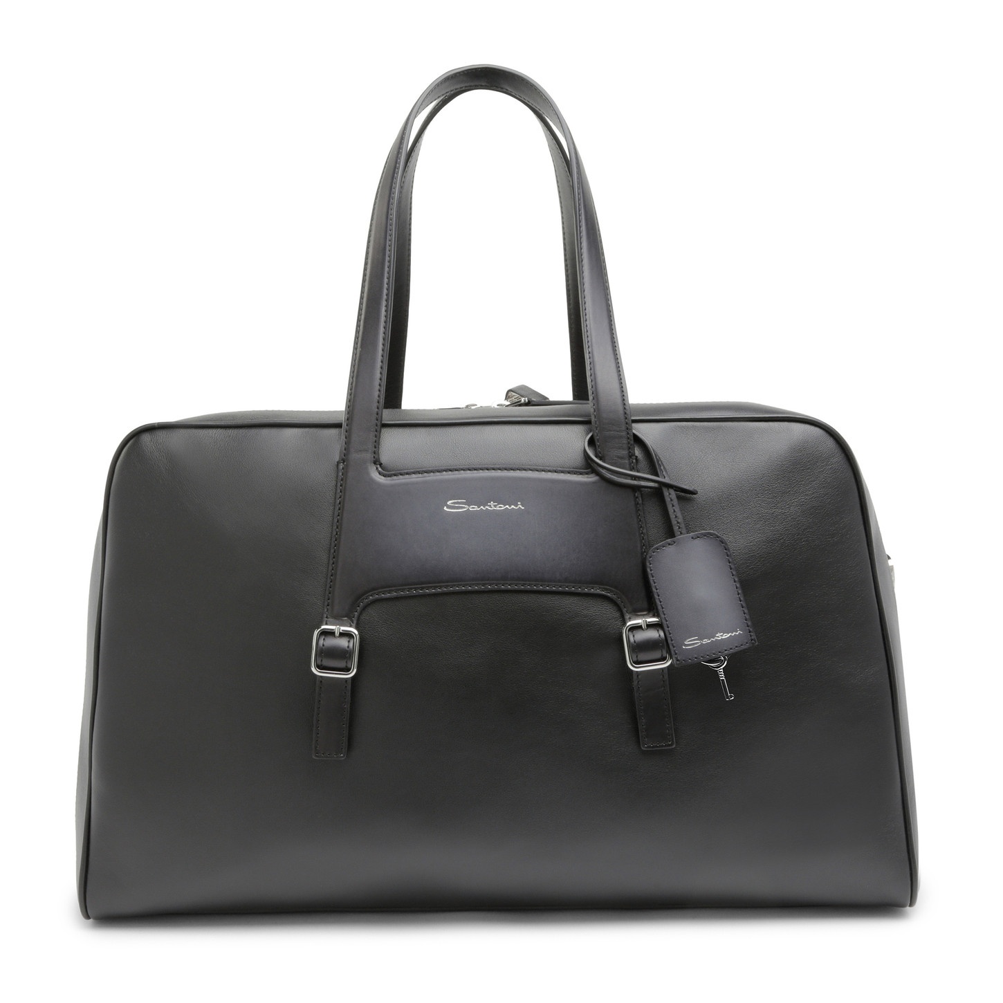 Black leather weekend bag - 1