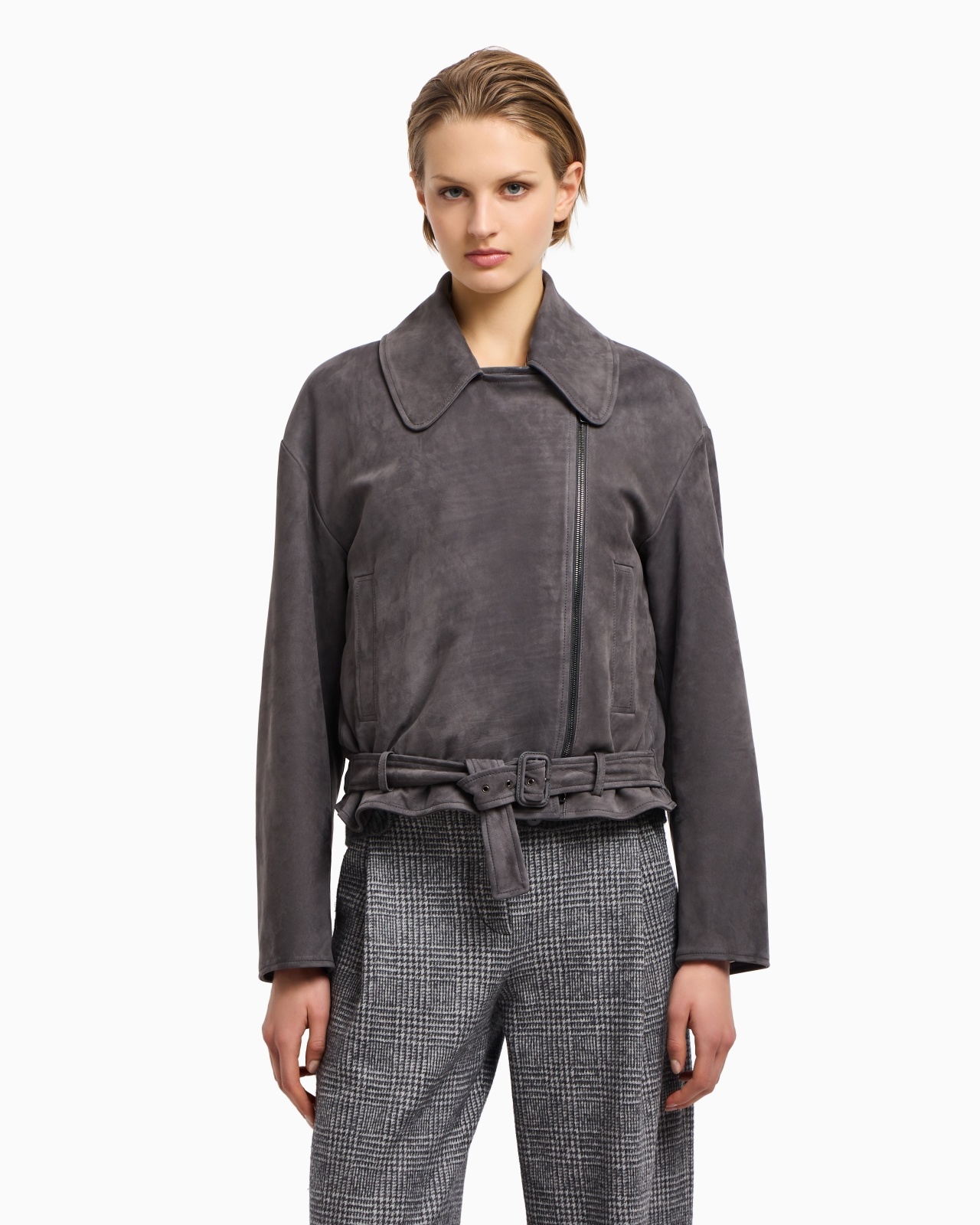ICON NUBUCK CALF LEATHER BIKER JACKET - 4