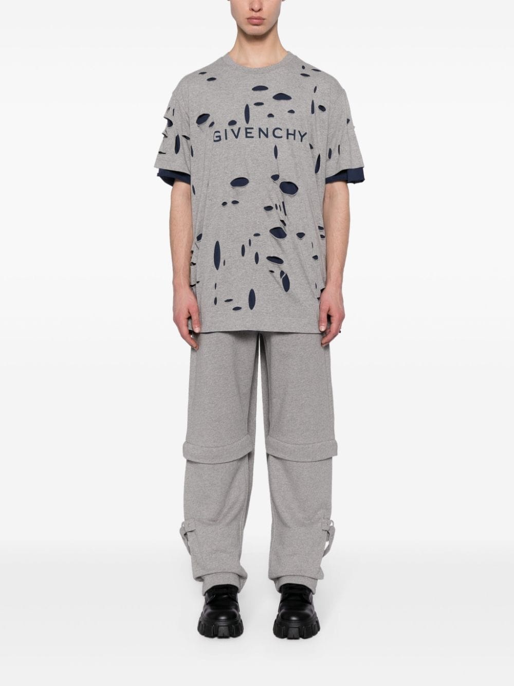detachable-leg cotton track pants - 2