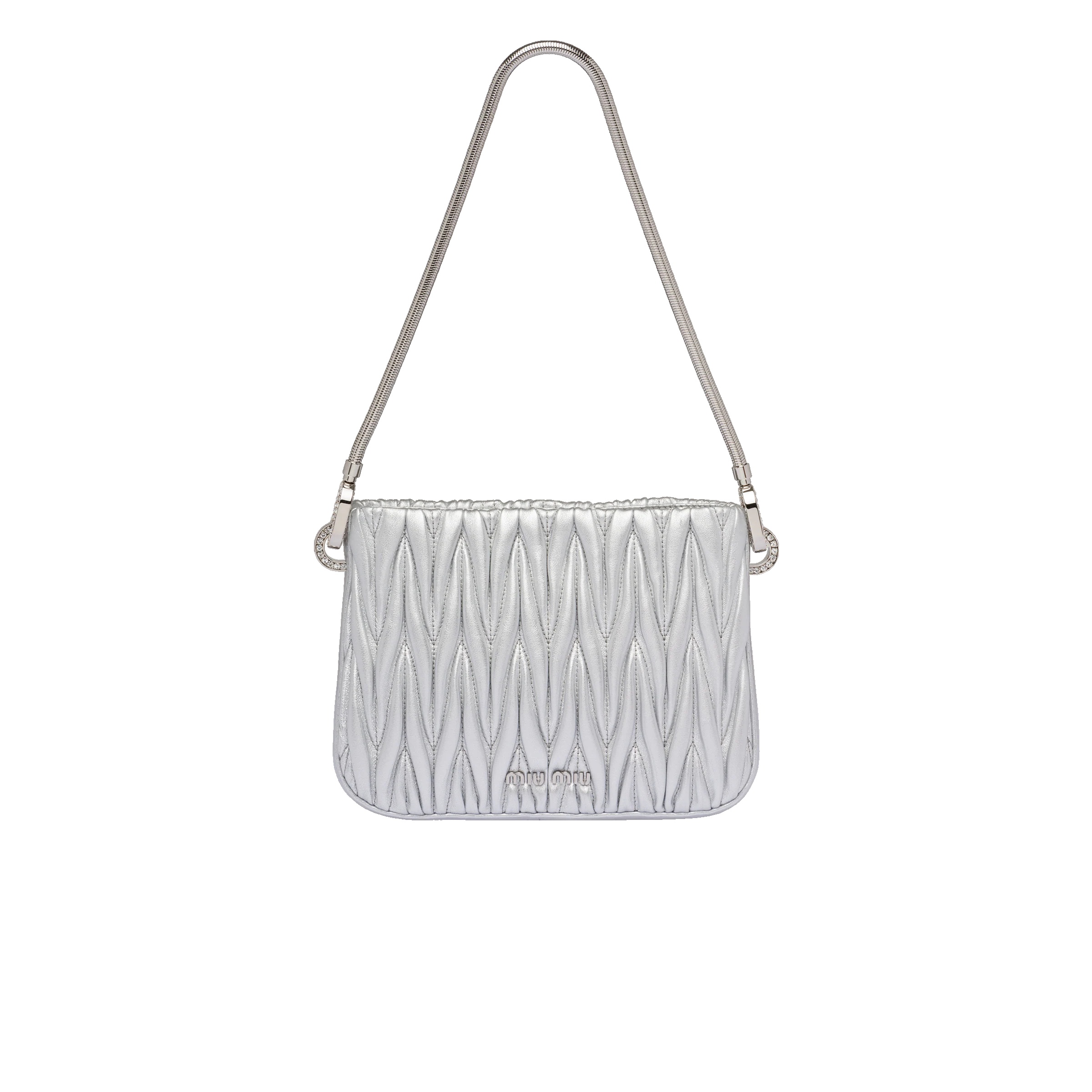 Miu Sassy matelassé nappa leather handbag - 1