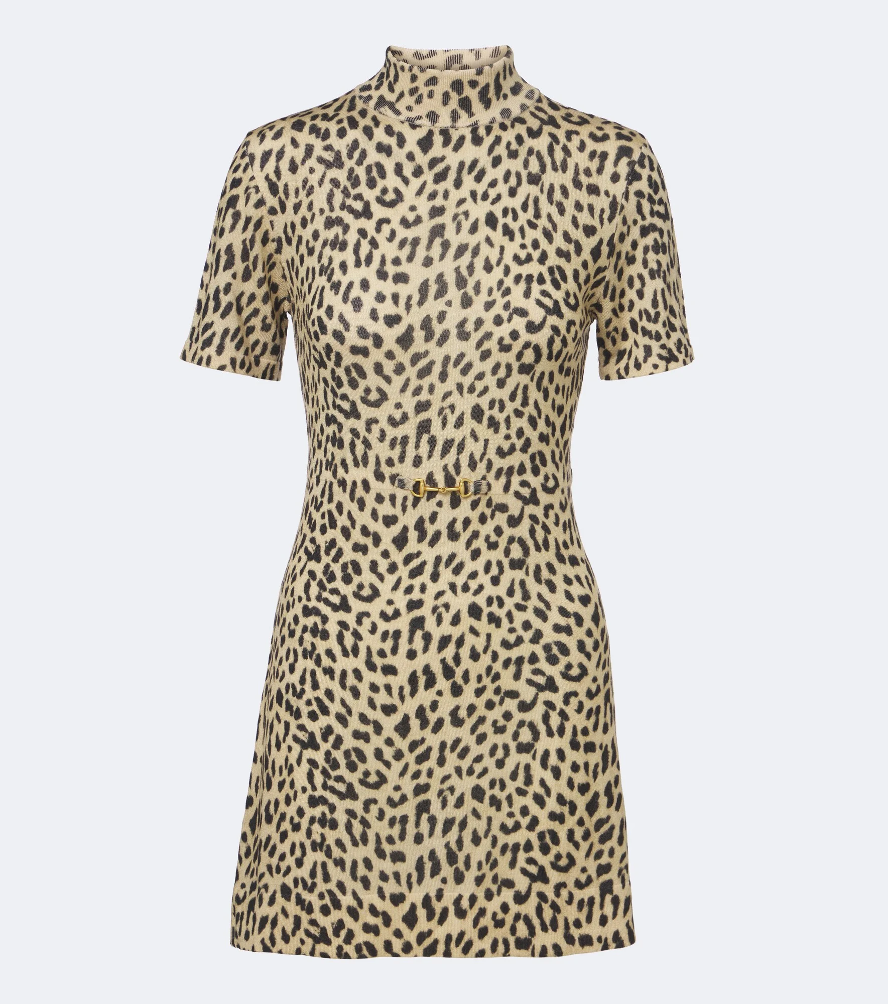 Kylie leopard-print wool sweater dress - 1