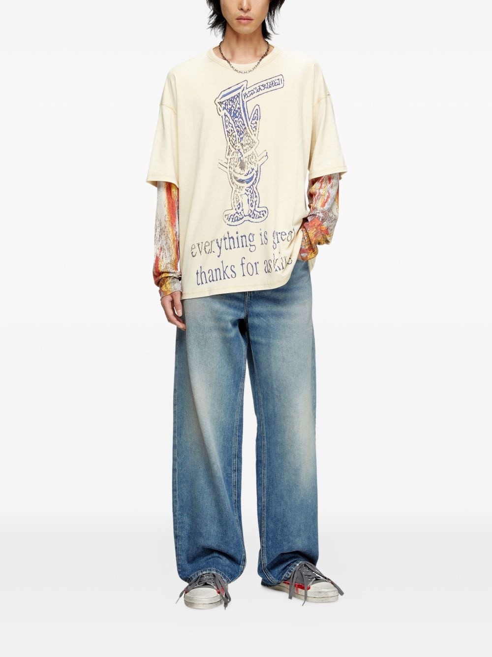 T-Boxt graphic-print long-sleeve top - 2