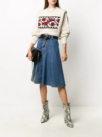 Isabel Marant Étoile cable-knit are neck jumper  outlook