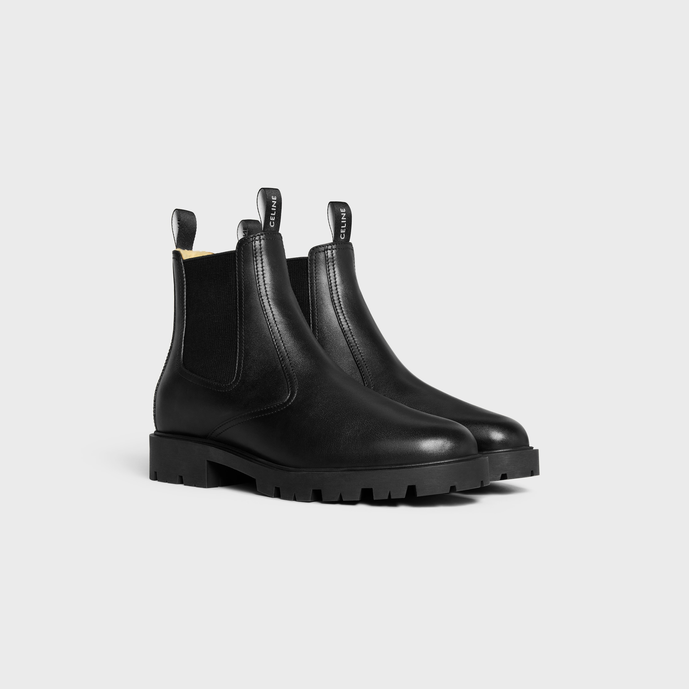 CELINE MARGARET CHELSEA BOOT WITH SHEARLING in Calfskin - 2