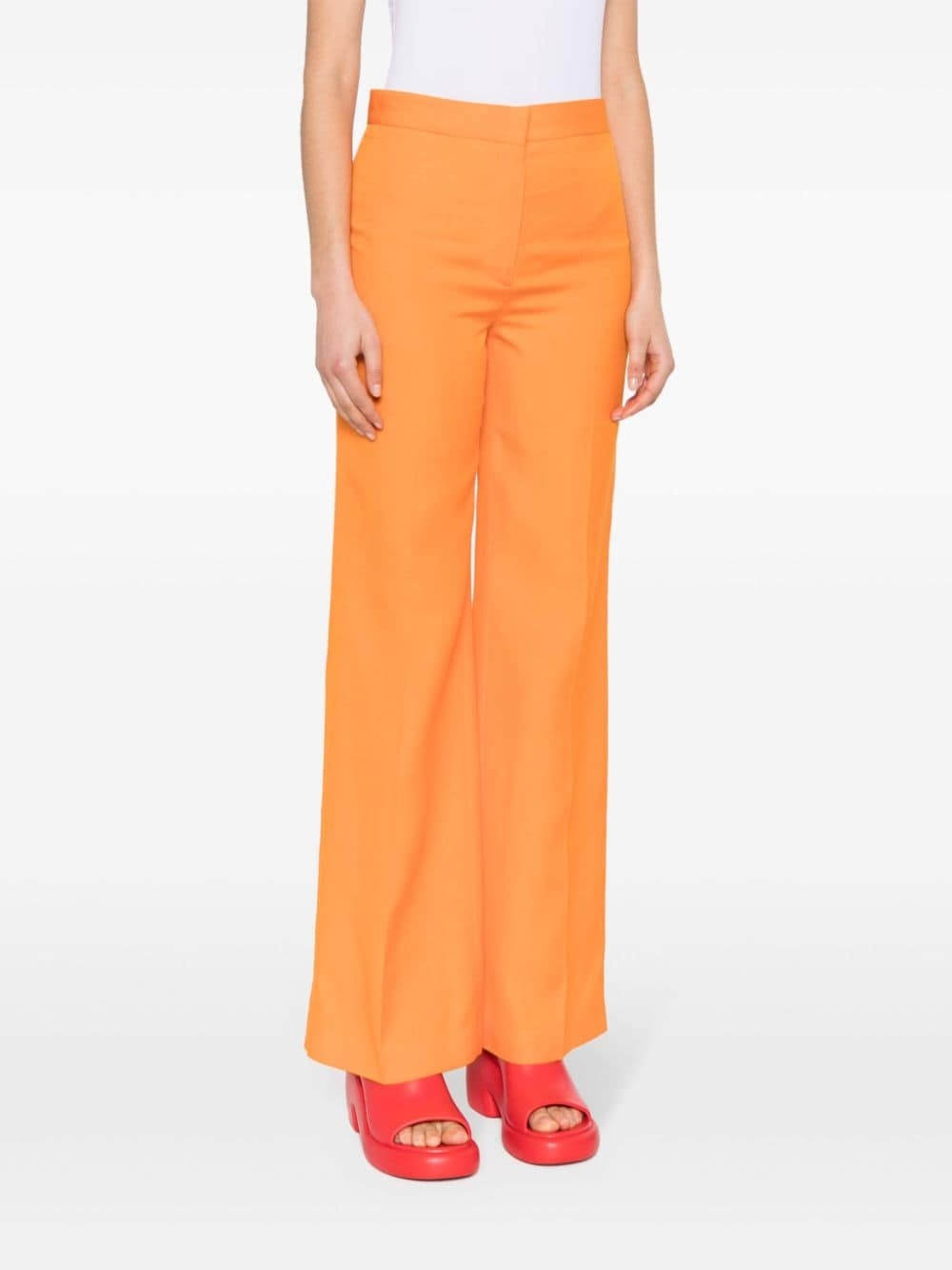 mid-rise flared trousers - 3