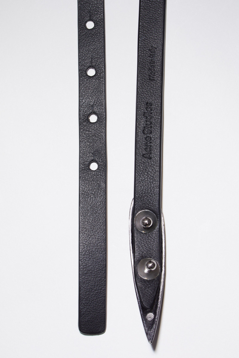 Acne Studios Leather nail bracelet - Black outlook