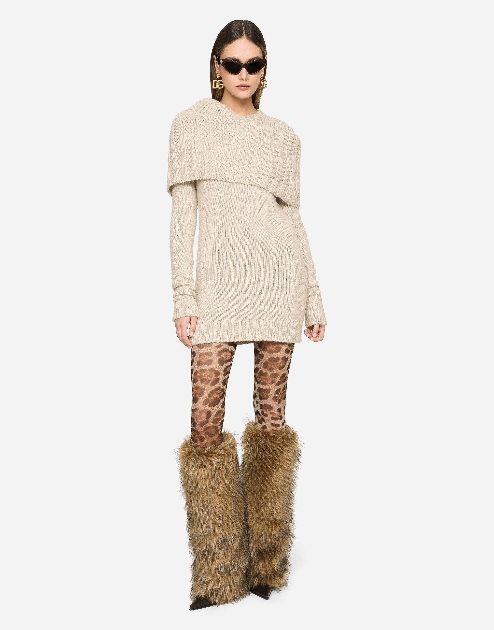 Llama wool round-neck dress - 2