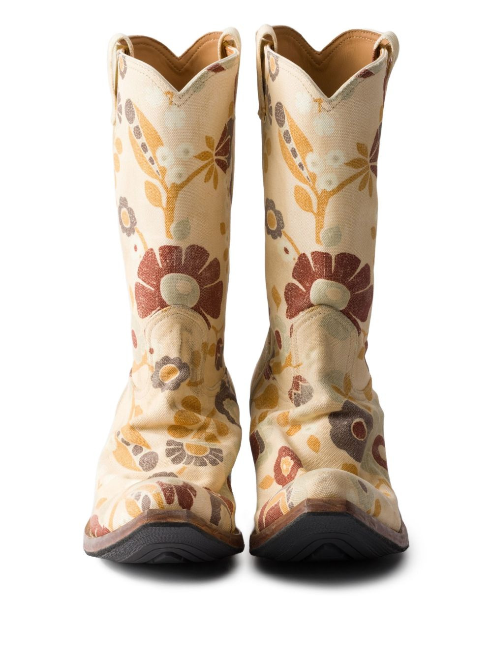 floral-print cowboy boots - 2