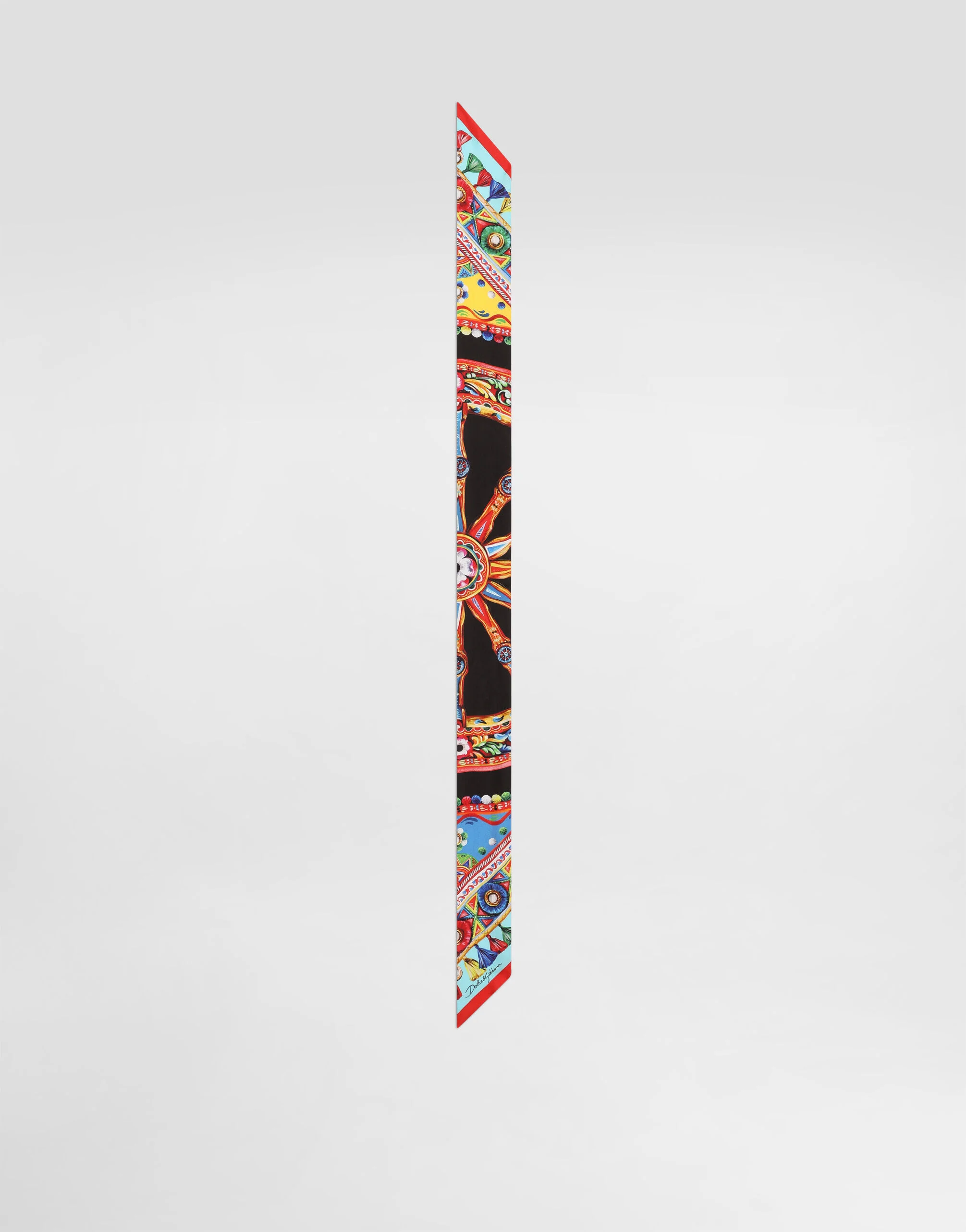 6x100 carretto-print silk twill bandeau - 1