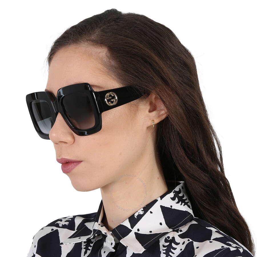 Gucci Grey Gradient Square Ladies Sunglasses GG0053SN 001 54 - 2