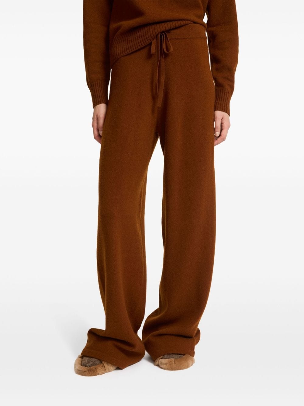 knitted wide-leg trousers - 3