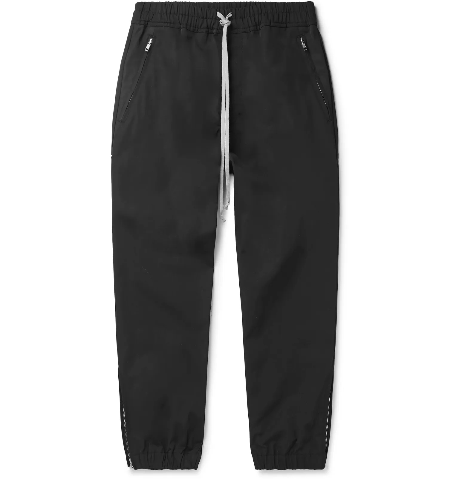 Tapered Twill Drawstring Trousers - 1