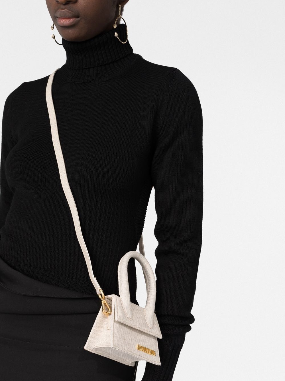 Le Chiquito moyen linen top handle bag - 3