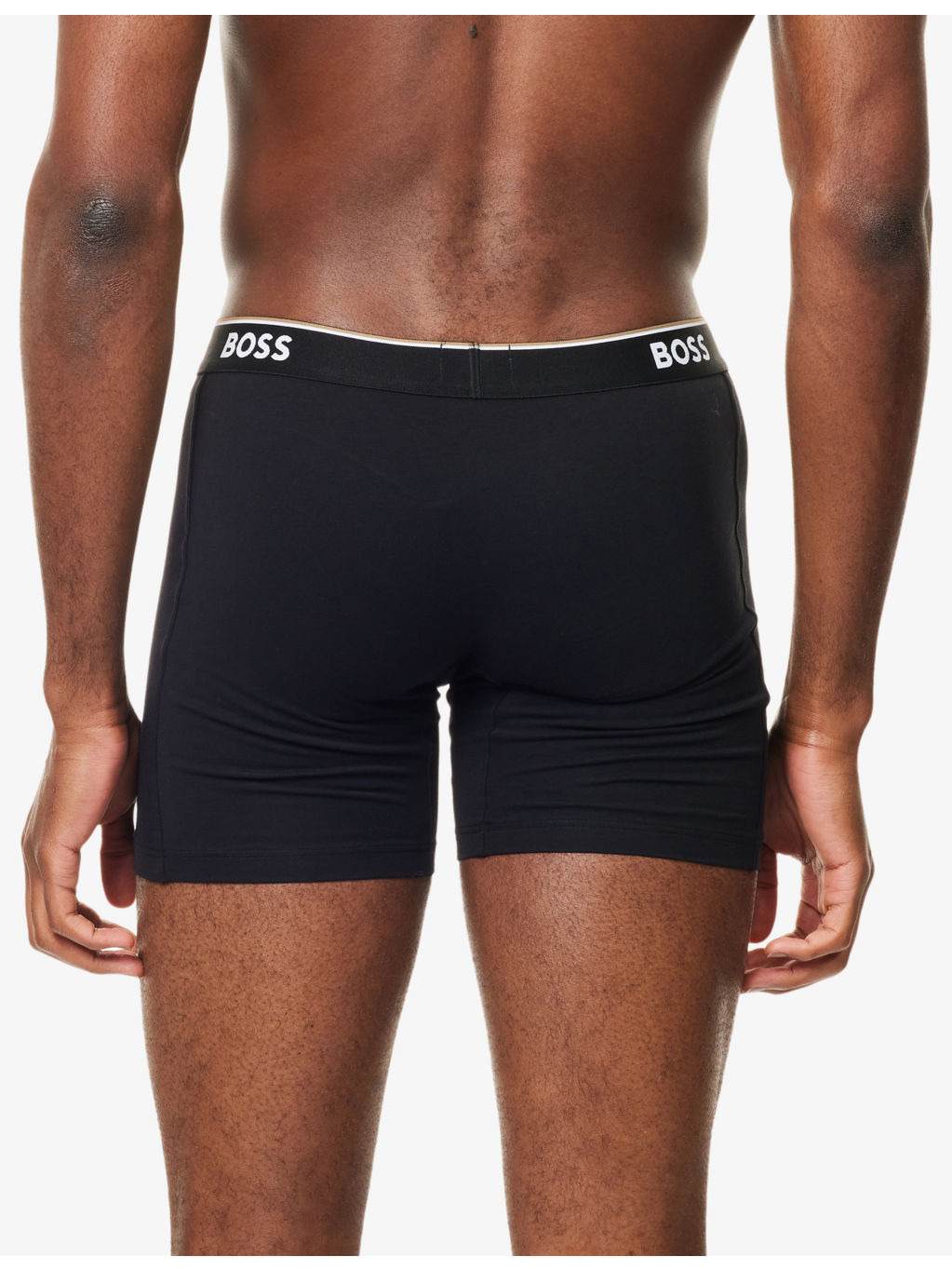 Power Long Pack of Three Stretch-Cotton Boxer Briefs - 3