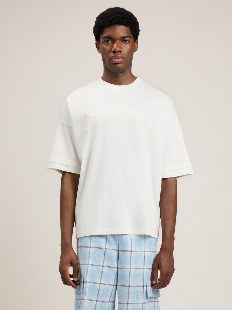 Curved Logo Loose Double T-Shirt 3