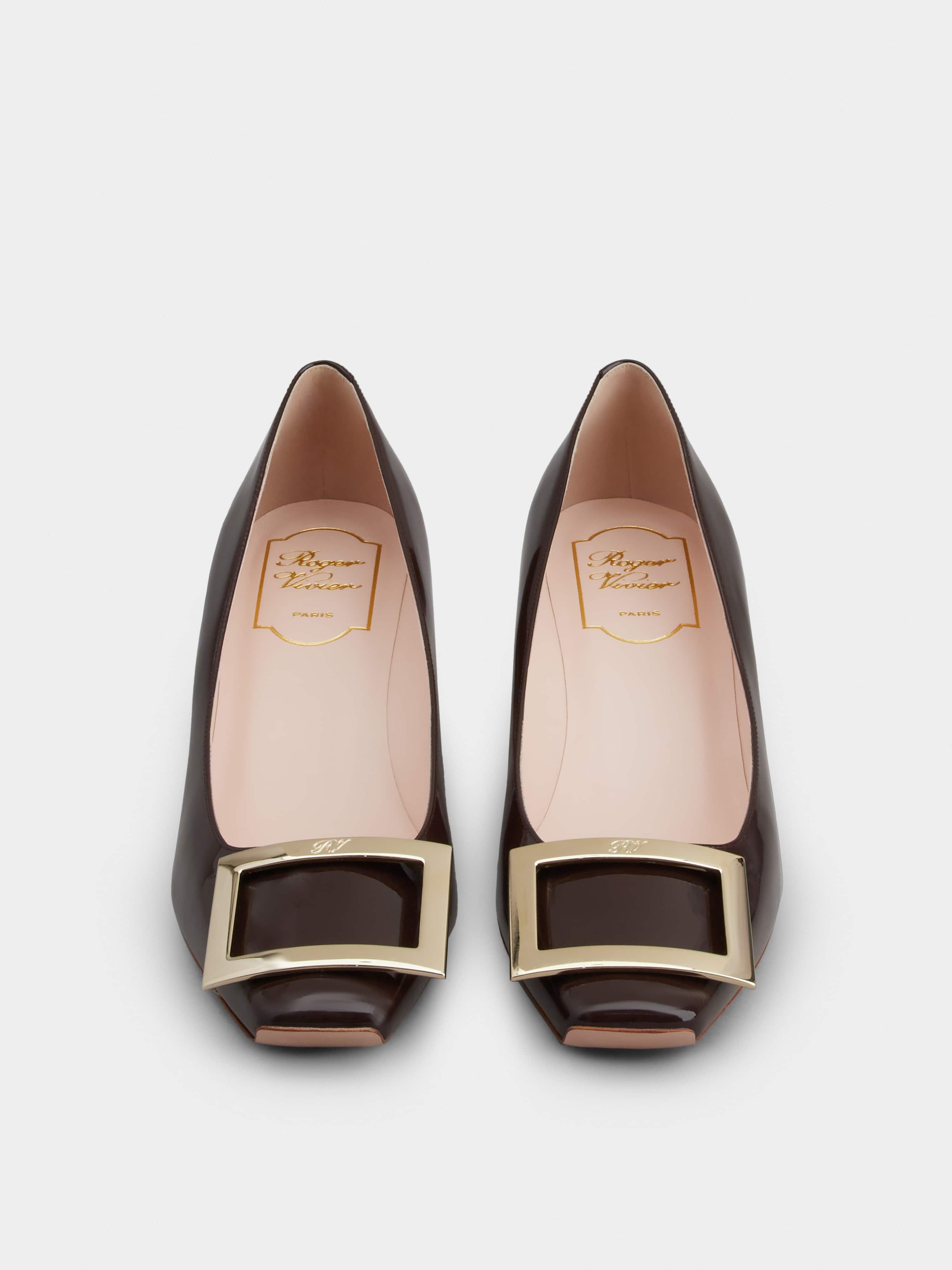 Trompette Metal Buckle Pumps in Patent Leather - 7
