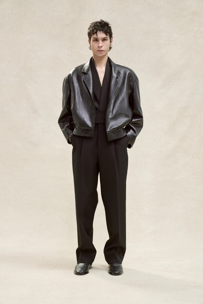 Fear of God Leather Notch Lapel Jacket outlook