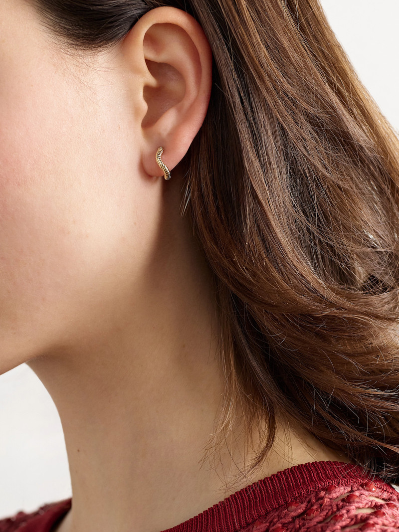 STONE AND STRAND Freddie 14-karat Gold Hoop Earrings outlook