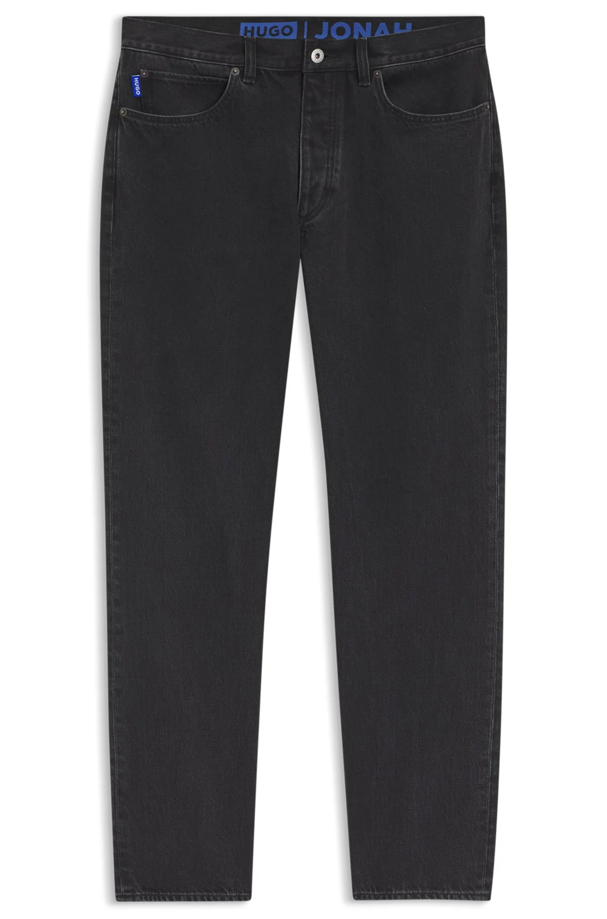 REGULAR-FIT JEANS IN BLACK DENIM - 1