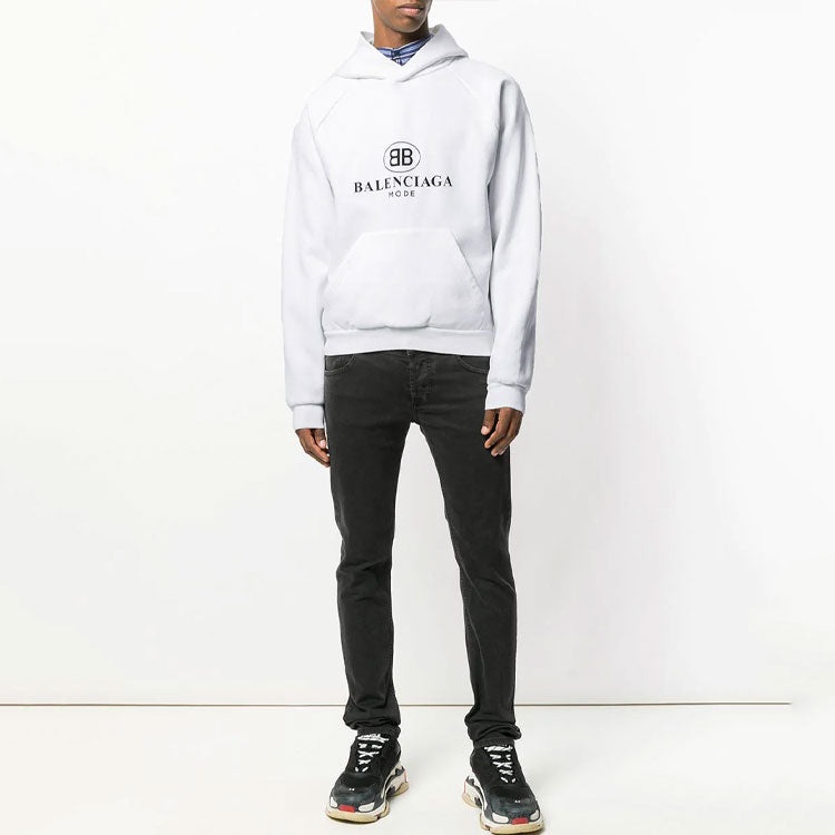 Balenciaga BB Mode Hoodie 'White' 508118TYK849000 - 2