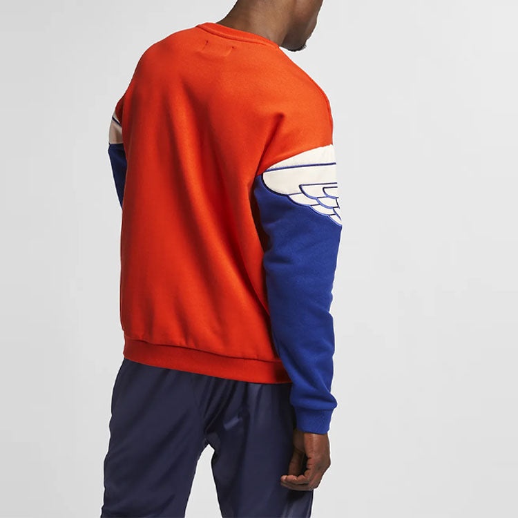 Air Jordan Splicing Wings Pattern Casual Round Neck Pullover AO0427-891 - 3