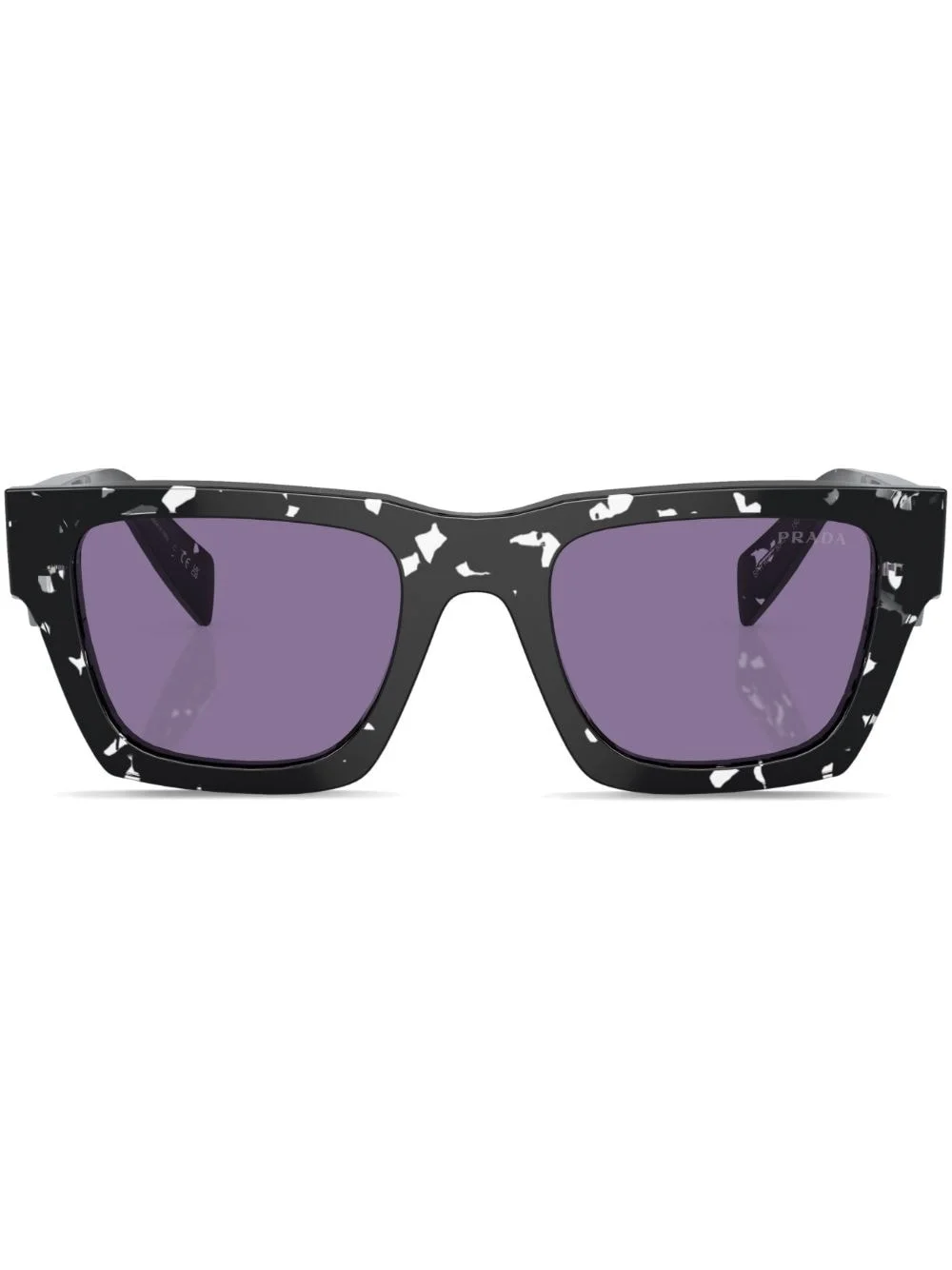 tortoiseshell-effect square sunglasses - 1