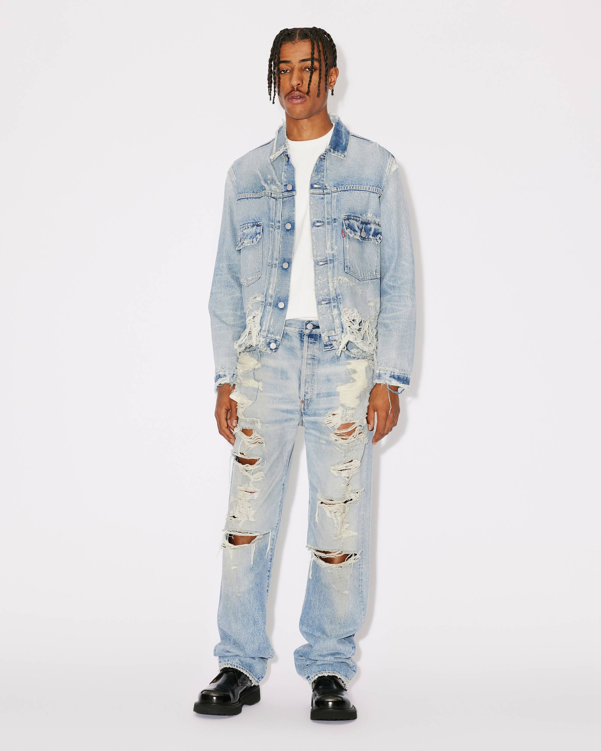 KENZO x LEVI'S® Type II distressed genderless denim trucker jacket - 13