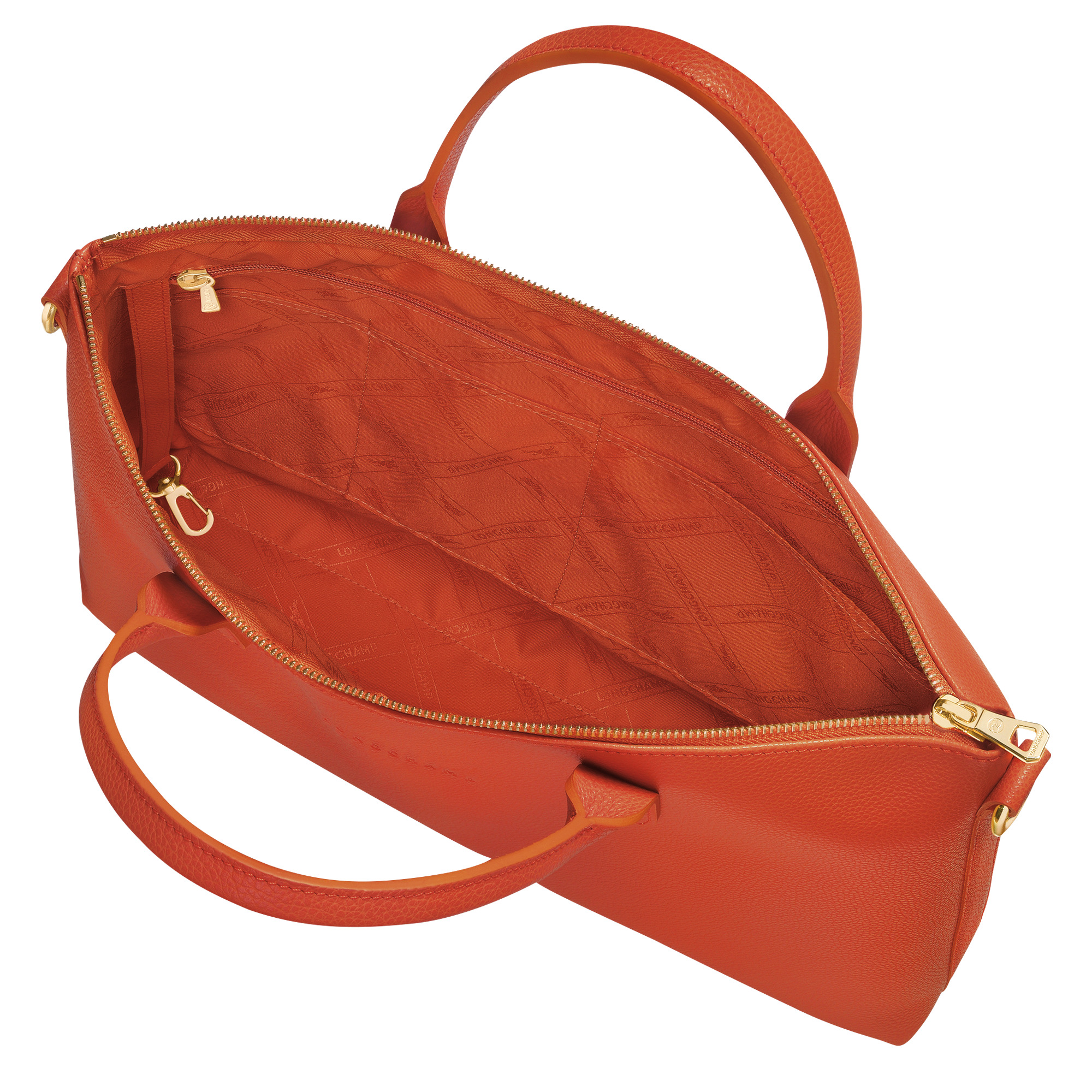 Le Foulonné S Briefcase Paprika - Leather - 4