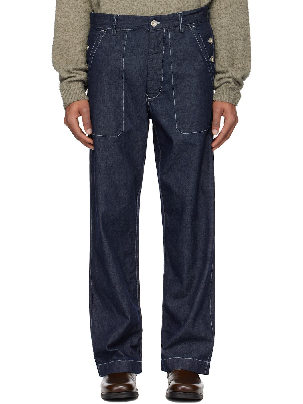 C. P. Company Blue 3/1 Denim Loose Jeans - 1