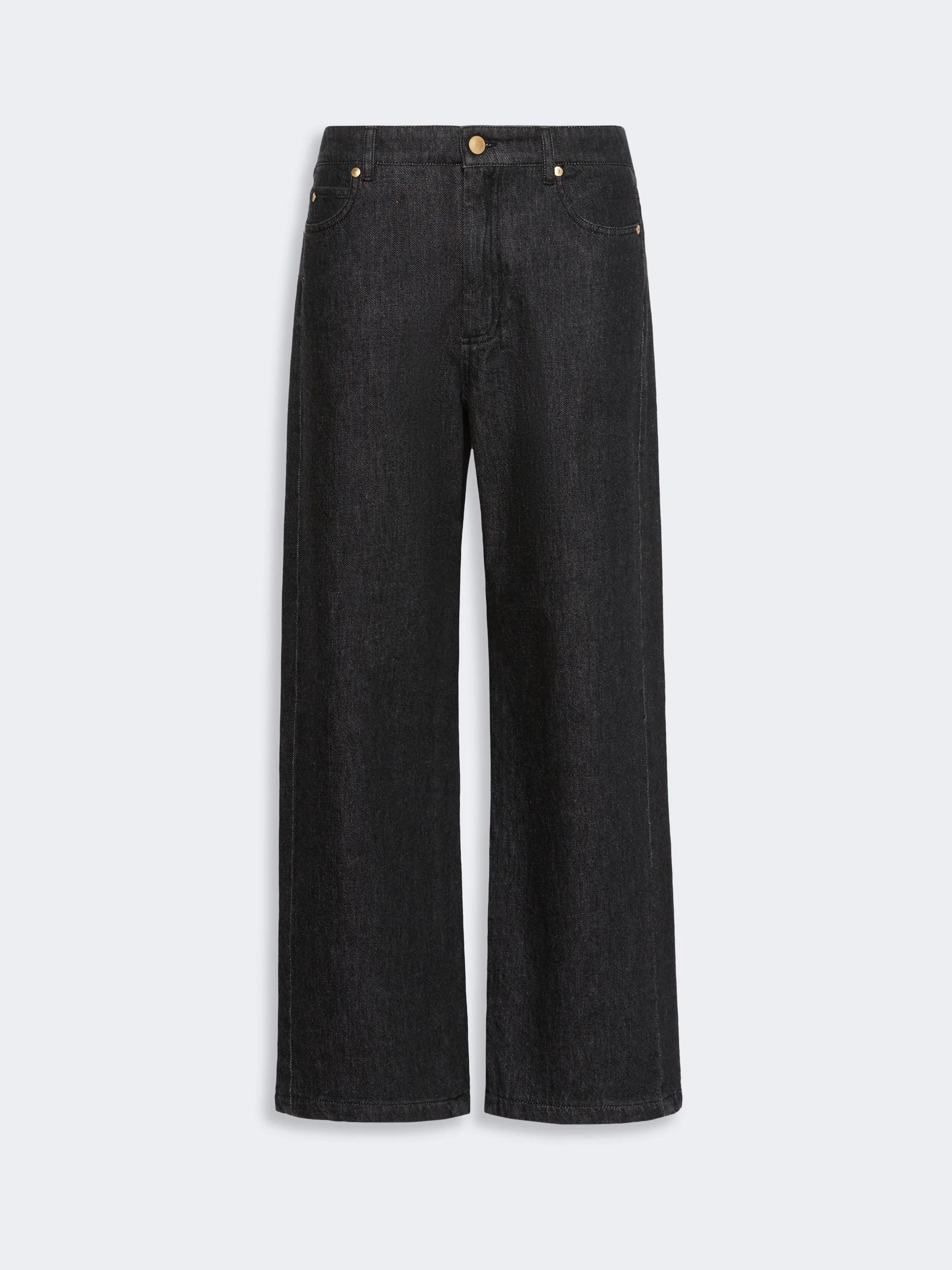 FARO Straight leg cotton denim jeans - BLACK - 1