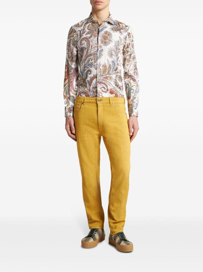 Etro Pegaso-embroidered mid-rise jeans outlook