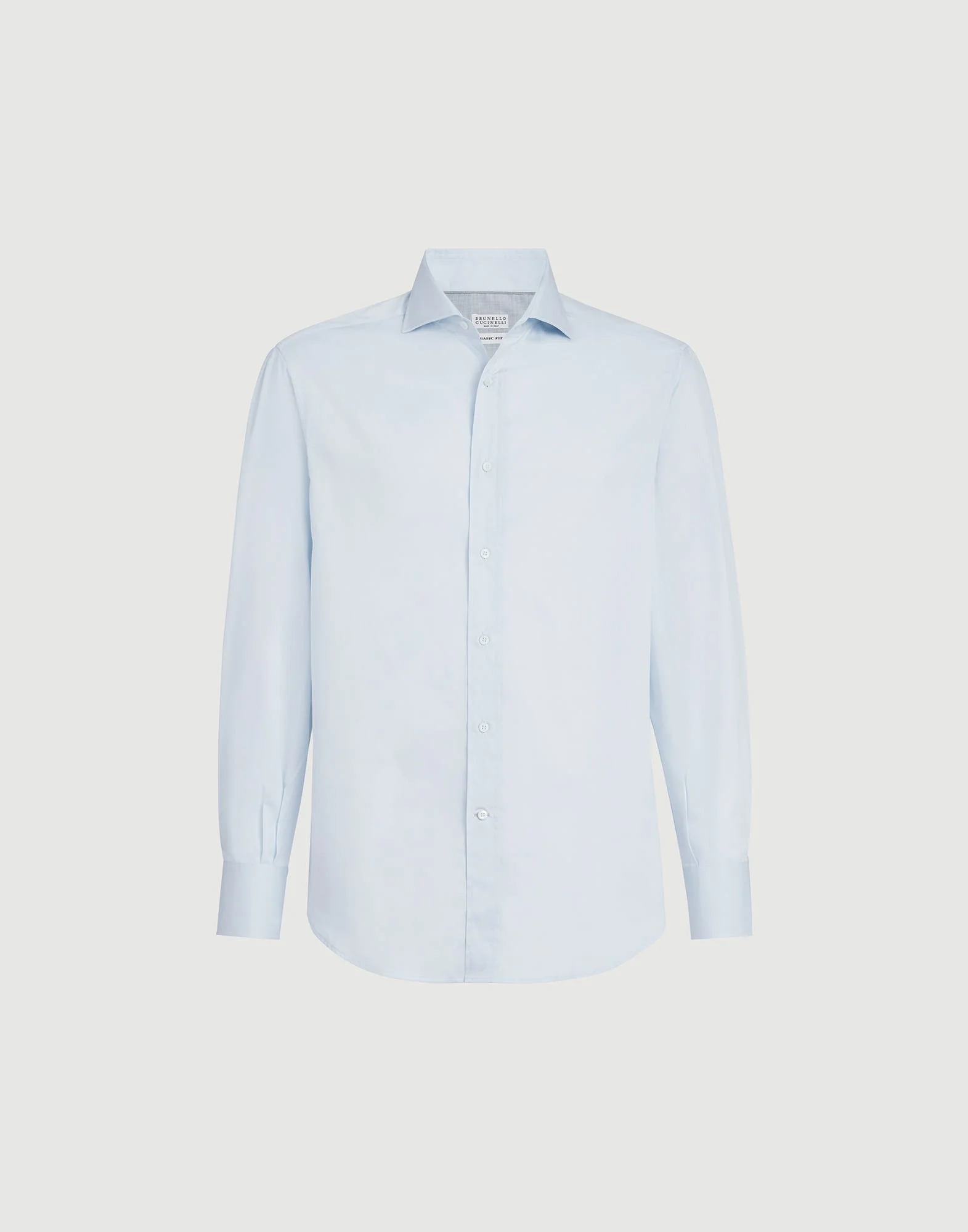 Twill shirt with spread collar - 1