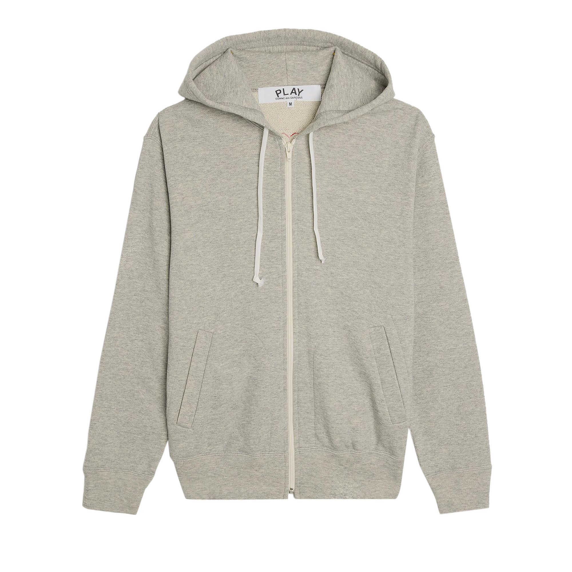 Comme des Garçons PLAY Heart Back Emblem Hooded Zip Up 'Grey' - 1