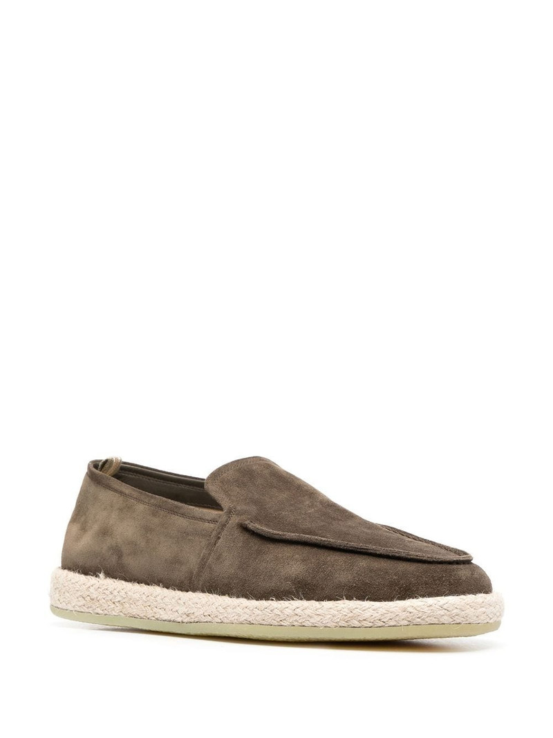 OFFICINE CREATIVE Roped suede loafers outlook
