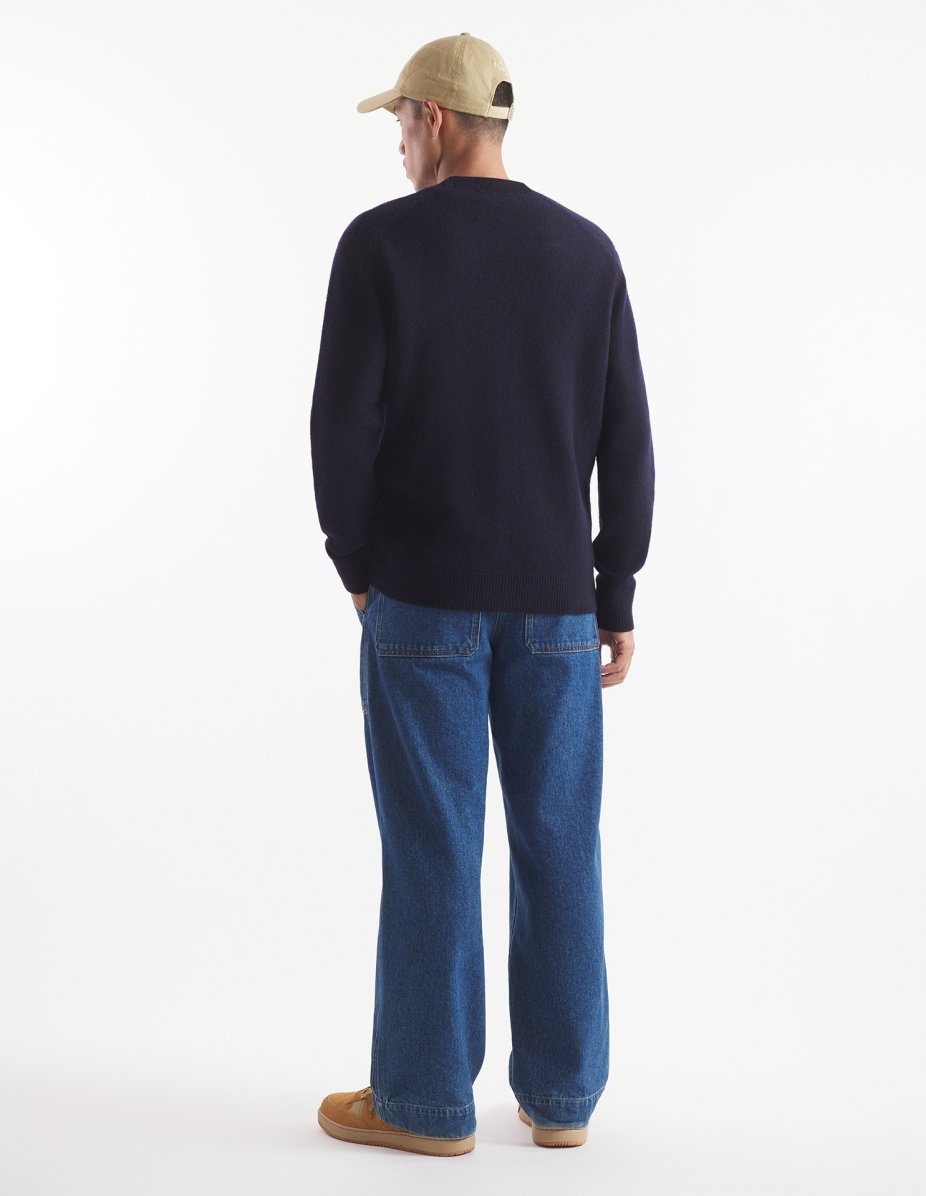 BOLD FOX HEAD PATCH REGULAR CARDIGAN IN LAMBSWOOL - 5