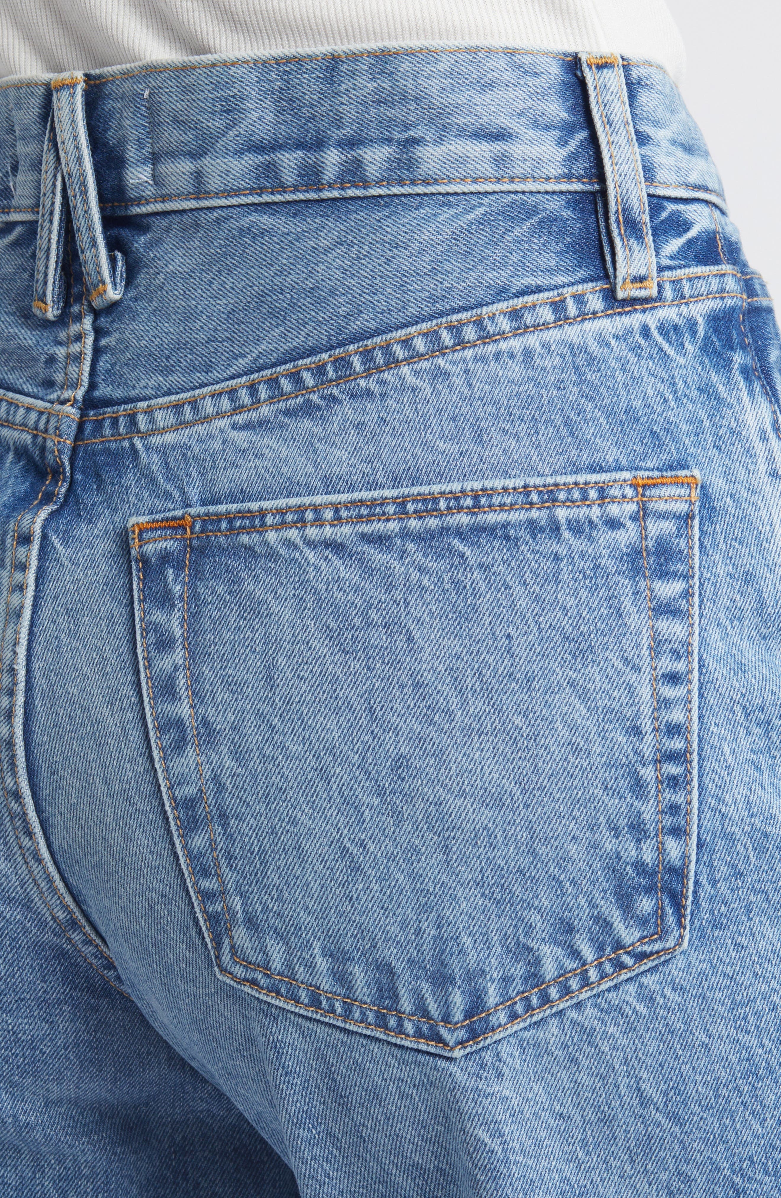 SLVRLAKE Grace High Waist Wide Leg Nonstretch Jeans in Lightning Strikes at Nordstrom - 4