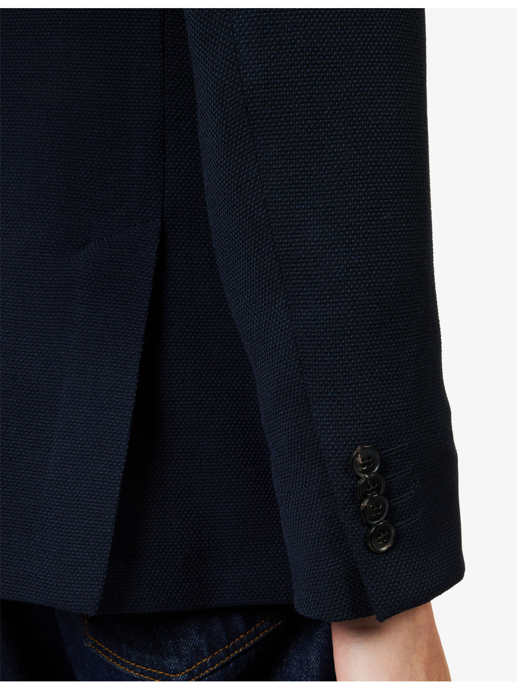 Birdseye Notched-Lapel Wool-Cashmere Blend Jacket - 6