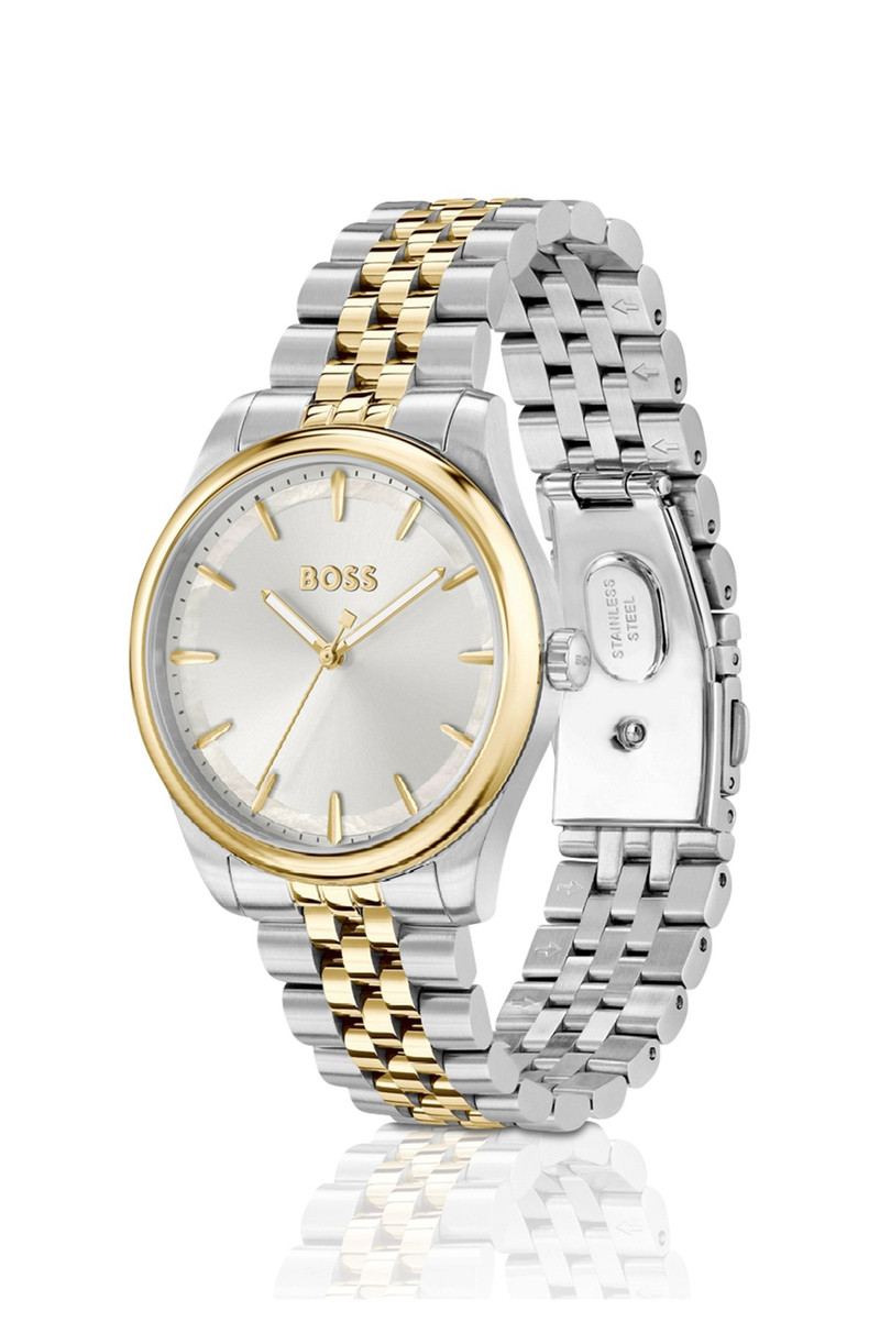 BOSS TWO-TONE WATCH WITH MOTHER-OF-PEARL INLAY outlook