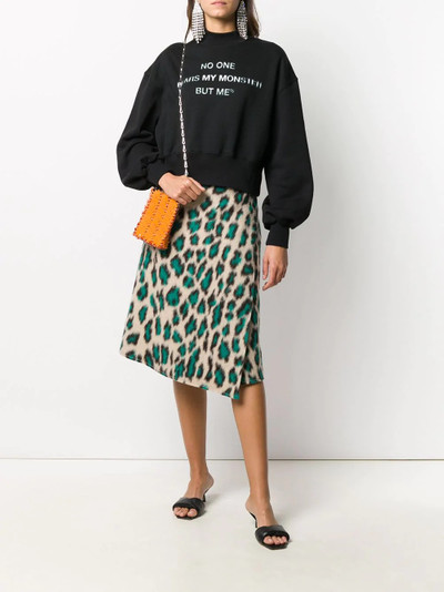 MSGM slogan print sweatshirt outlook