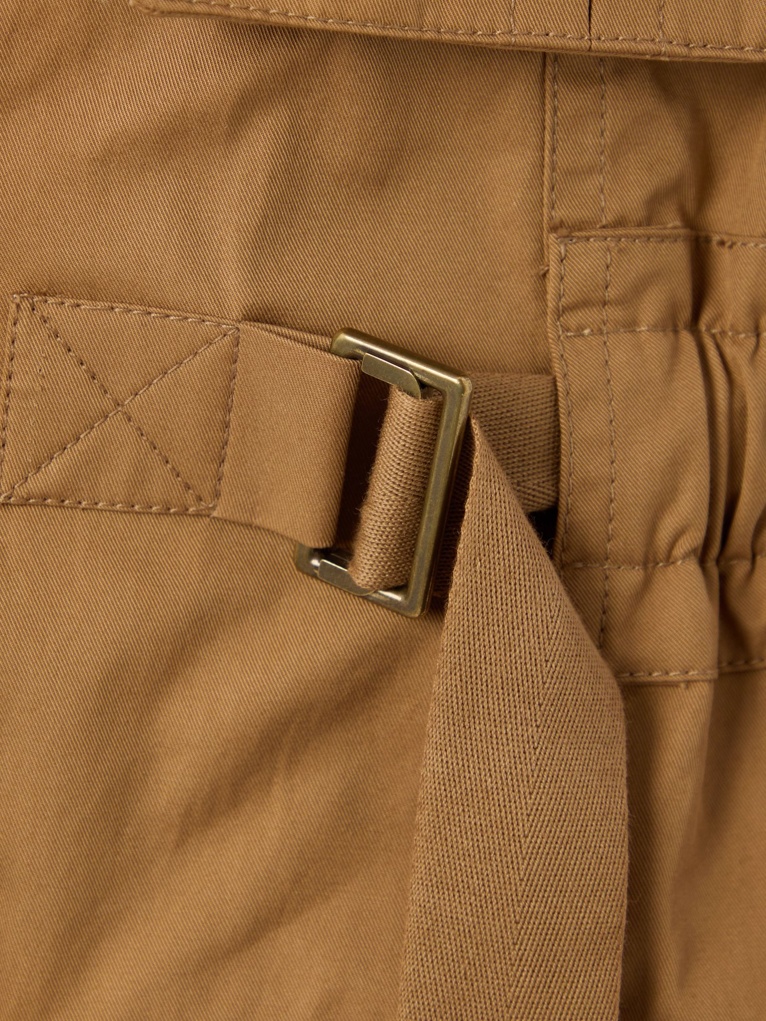 Buckled cotton-twill vest Beige - 5