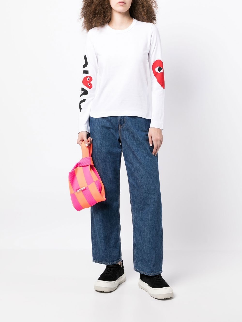 logo-print crew neck top - 4