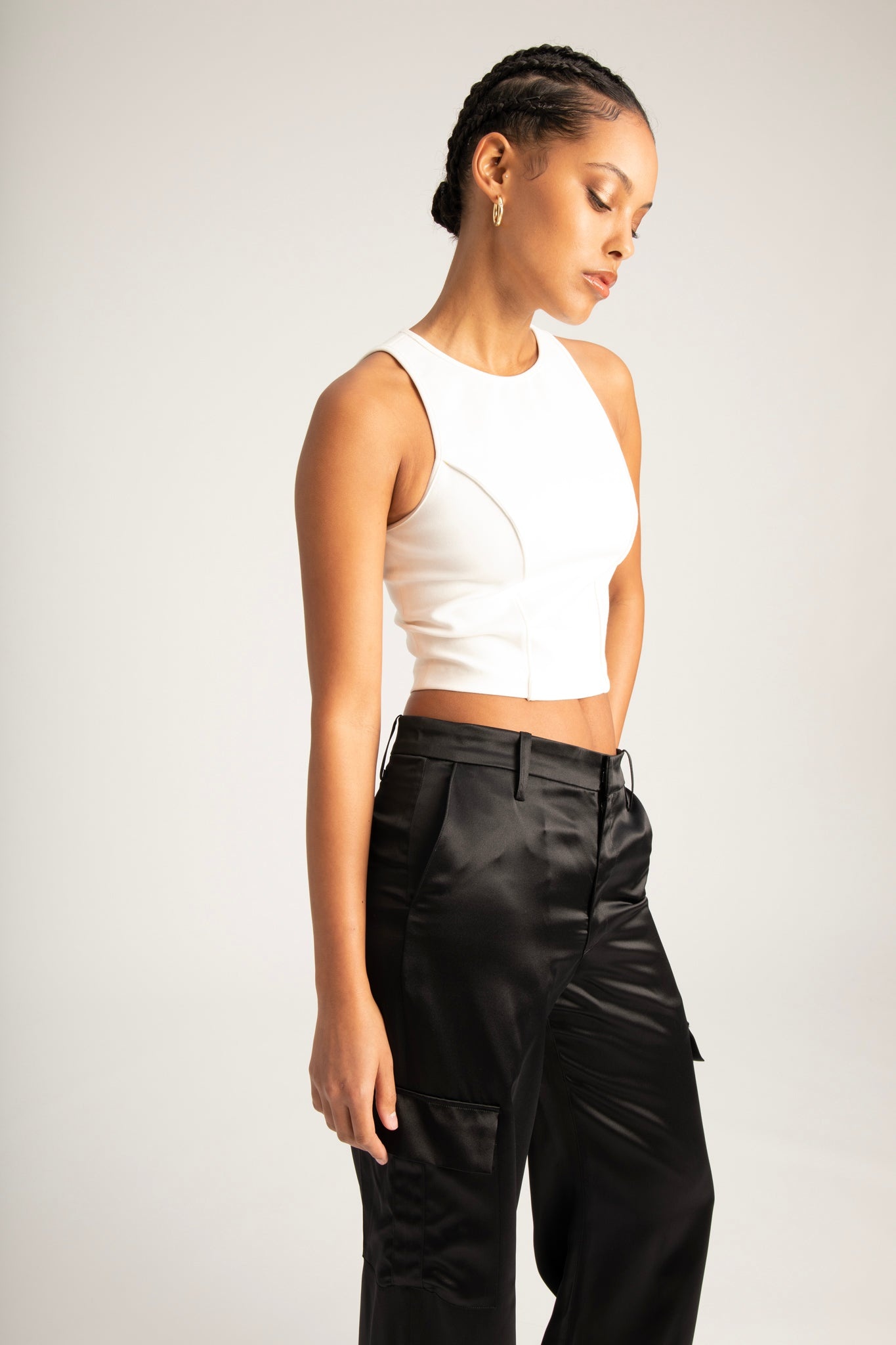WHITE AUDREY PINTUCK TOP - 4
