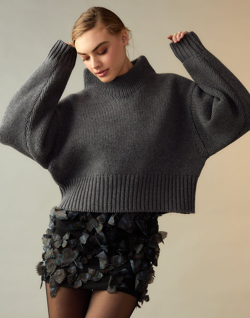 CYNTHIA ROWLEY Butterfly Appliqué Skirt outlook