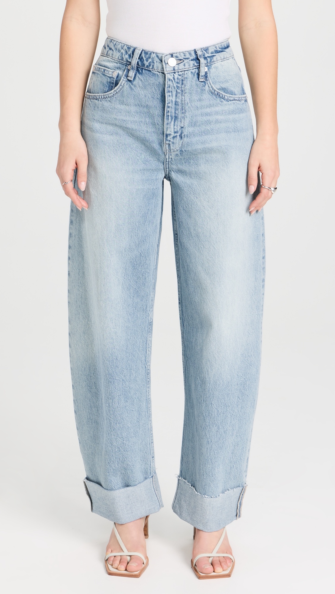 Long Barrel Raw Cuff Jeans - 6