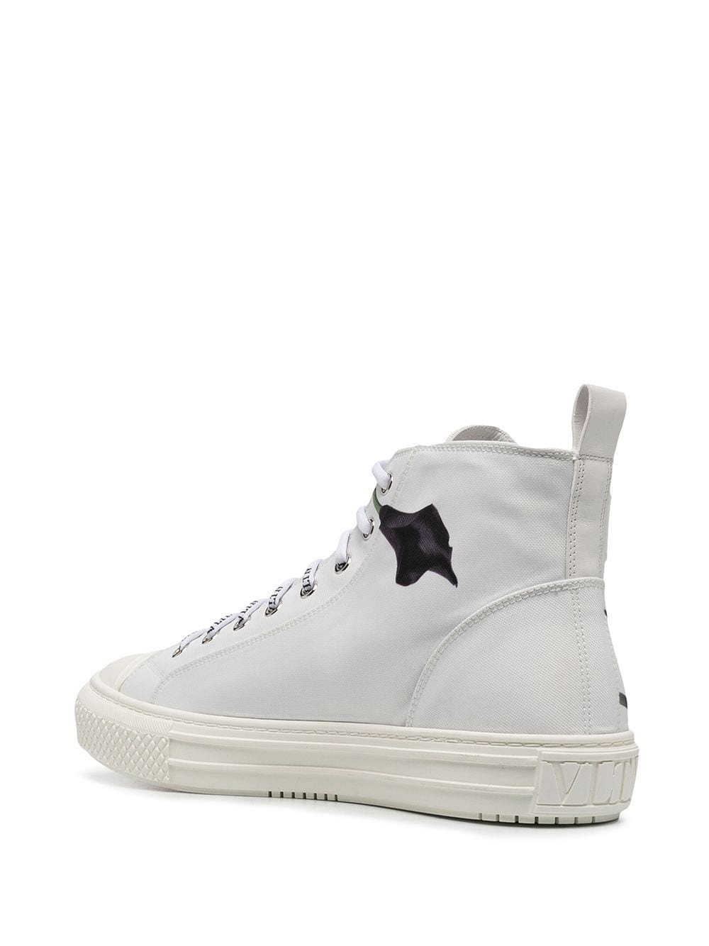 VLTN patch floral-print sneakers - 3