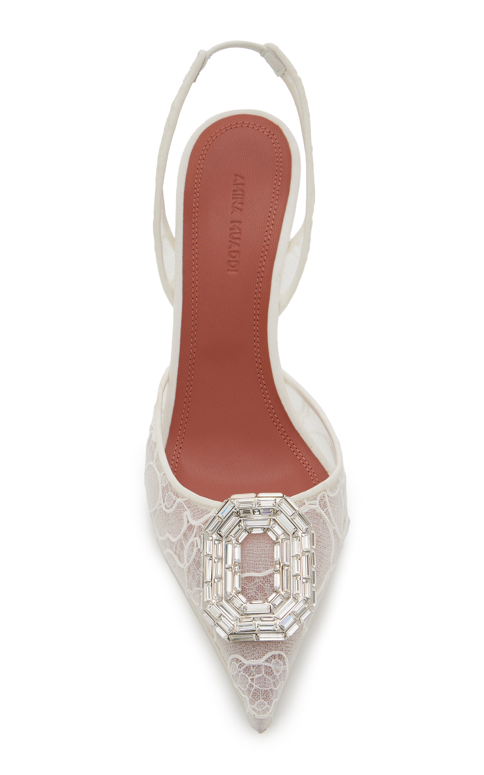 Camelia Lace Slingback Pumps white - 3