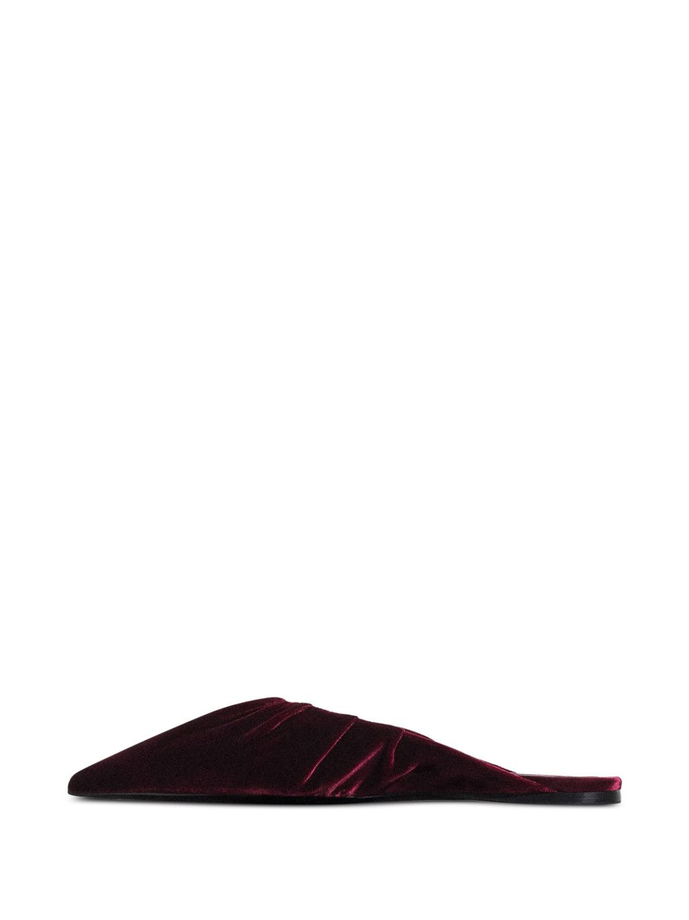 pleated pointed-toe flat mules - 2